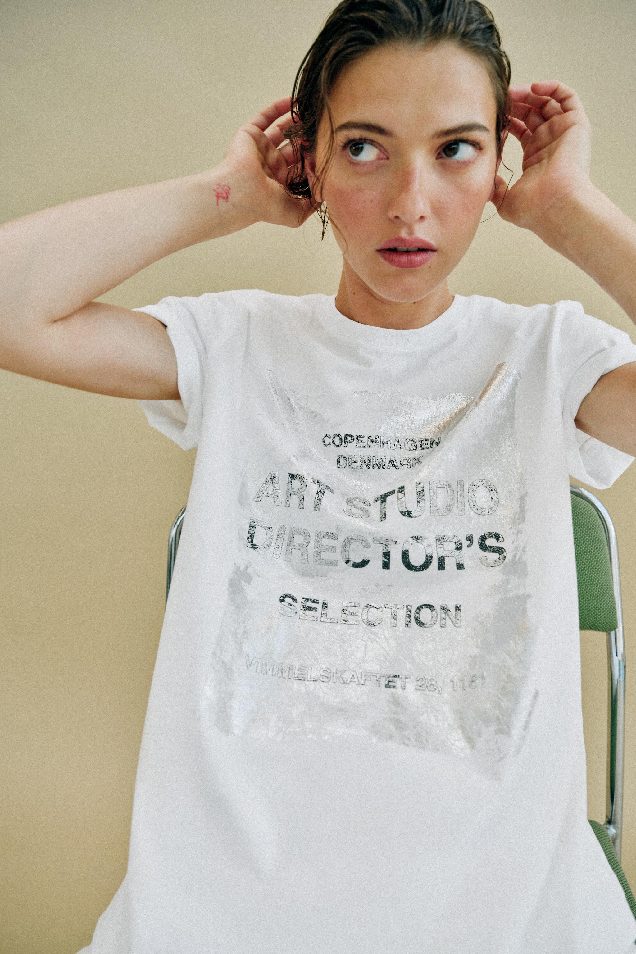 T-SHIRT MÉTALLISÉ MANCHES COURTES